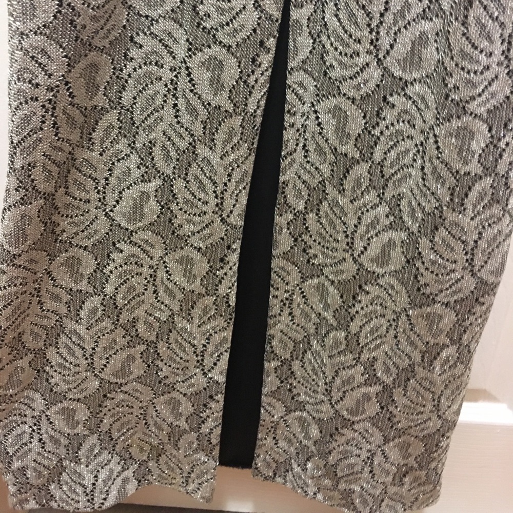 90’s Long Silver Evening Gown - Picture 3 of 4